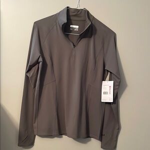 Gray Quarter-Zip Jacket